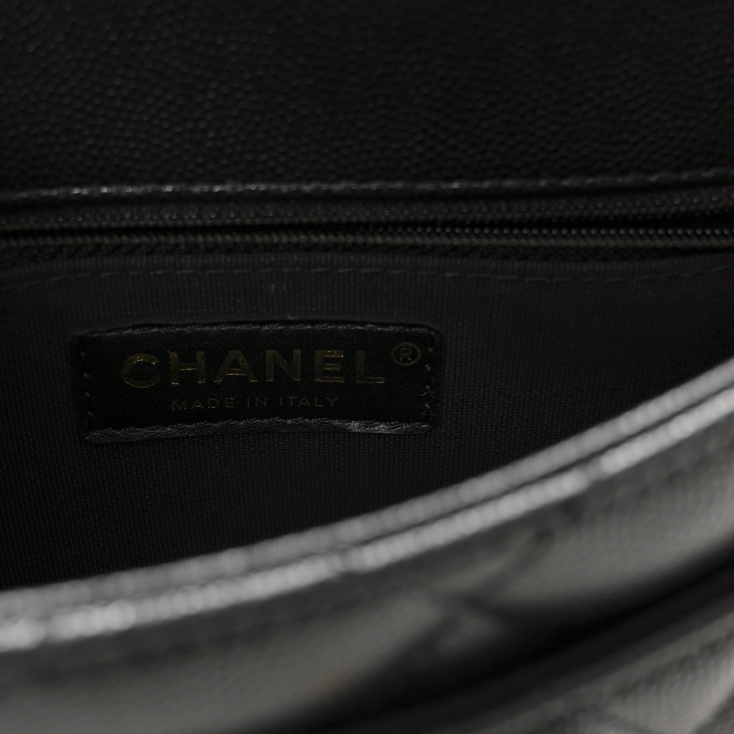 Chanel Shiny Caviar Quilted Mini Flap Black
