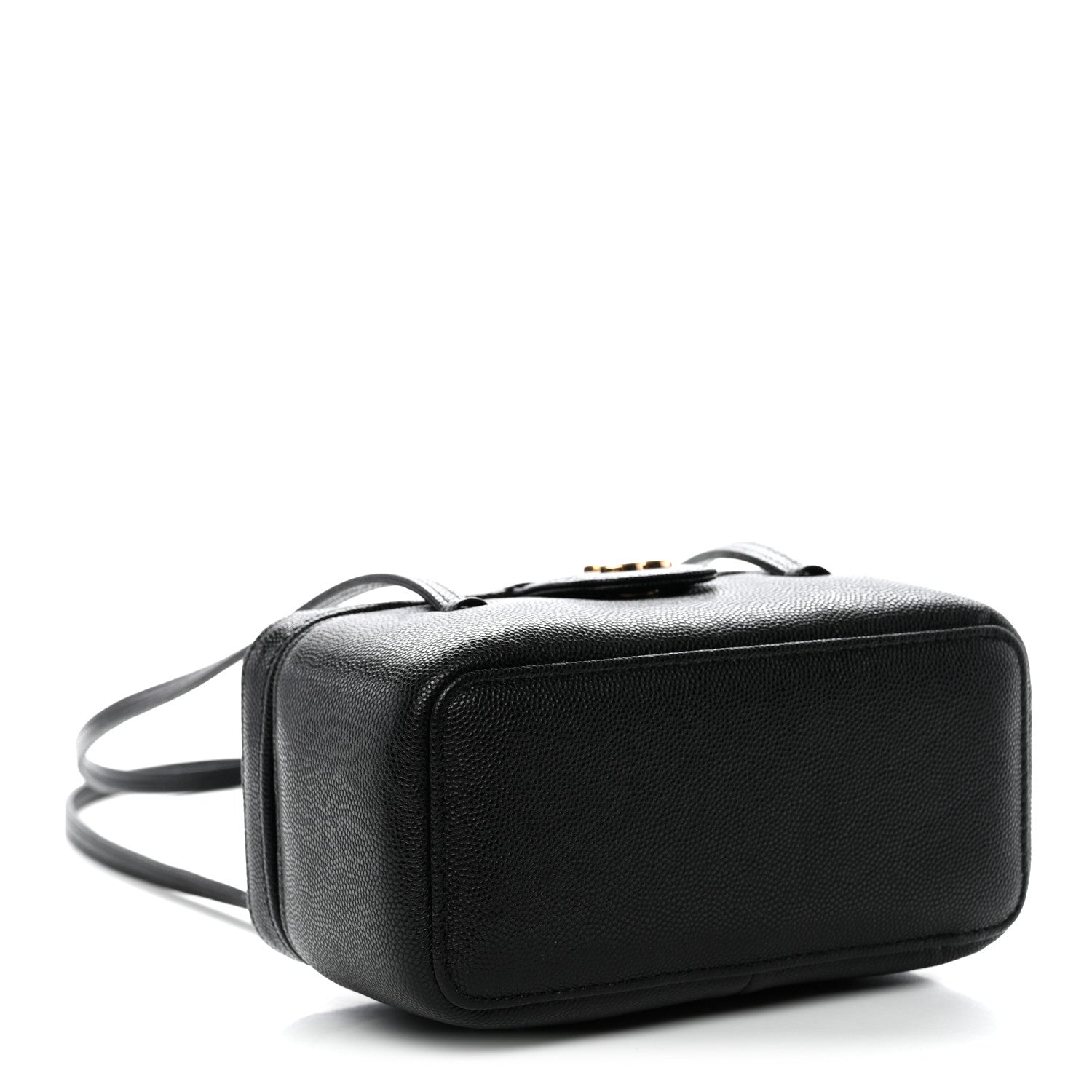 Chanel Shiny Caviar Preppy Coco Long Vanity With Strap Black