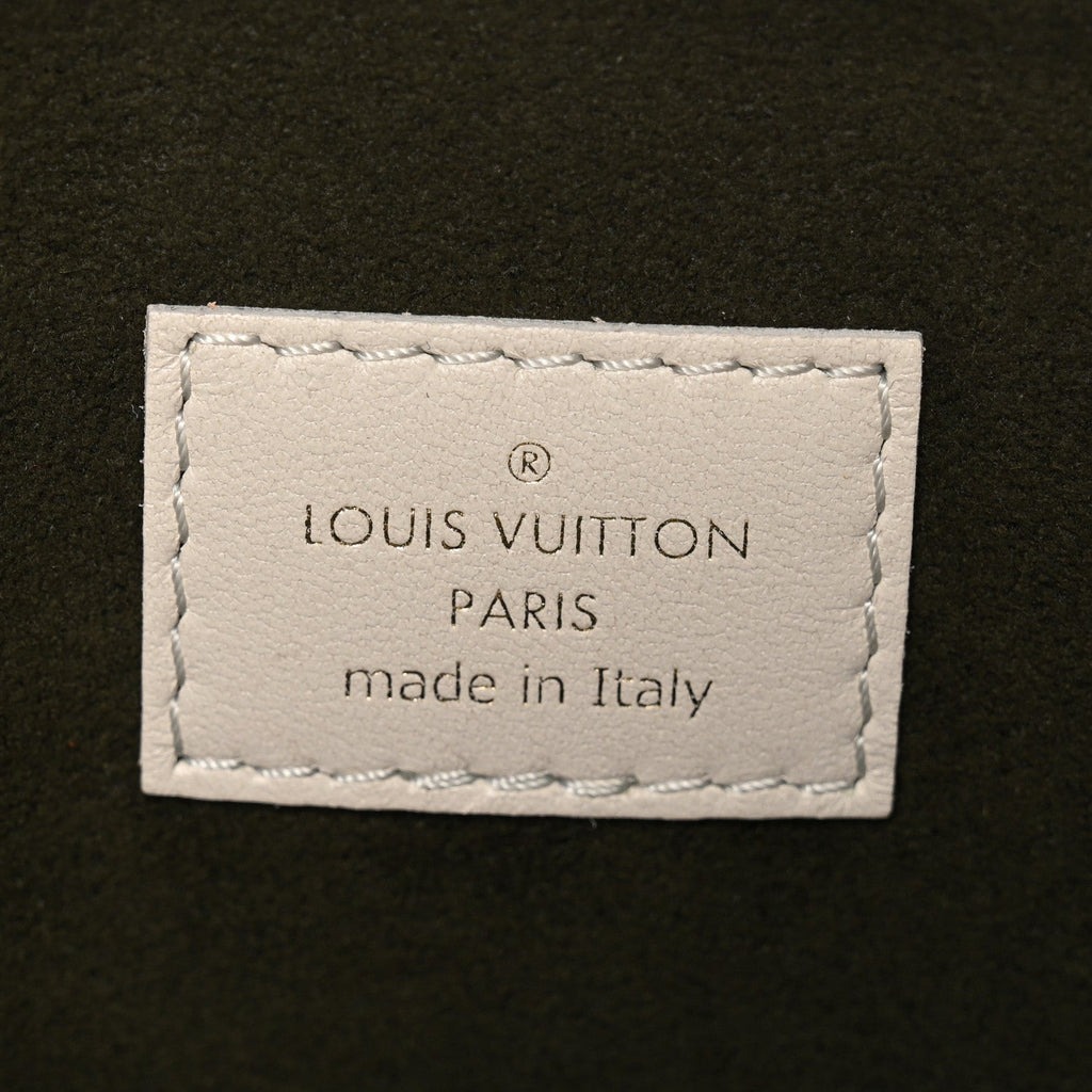 Louis Vuitton Lambskin Embossed Monogram Coussin PM Cream