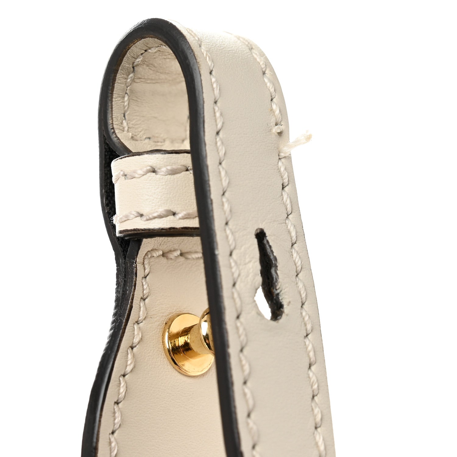 Gucci Calfskin Small Sylvie Shoulder Bag Off White