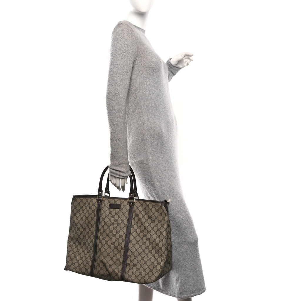 Gucci GG Plus Monogram Medium Joy Tote Dark Brown