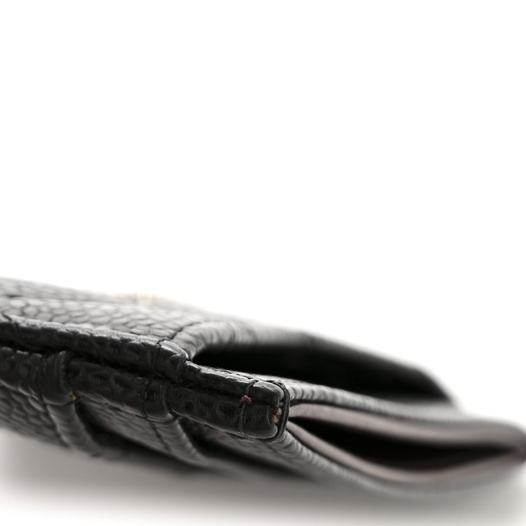 Caviar Quilted Card Holder Black
