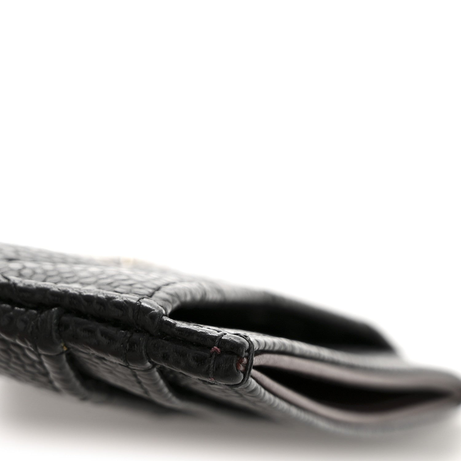 Caviar Quilted Card Holder Black
