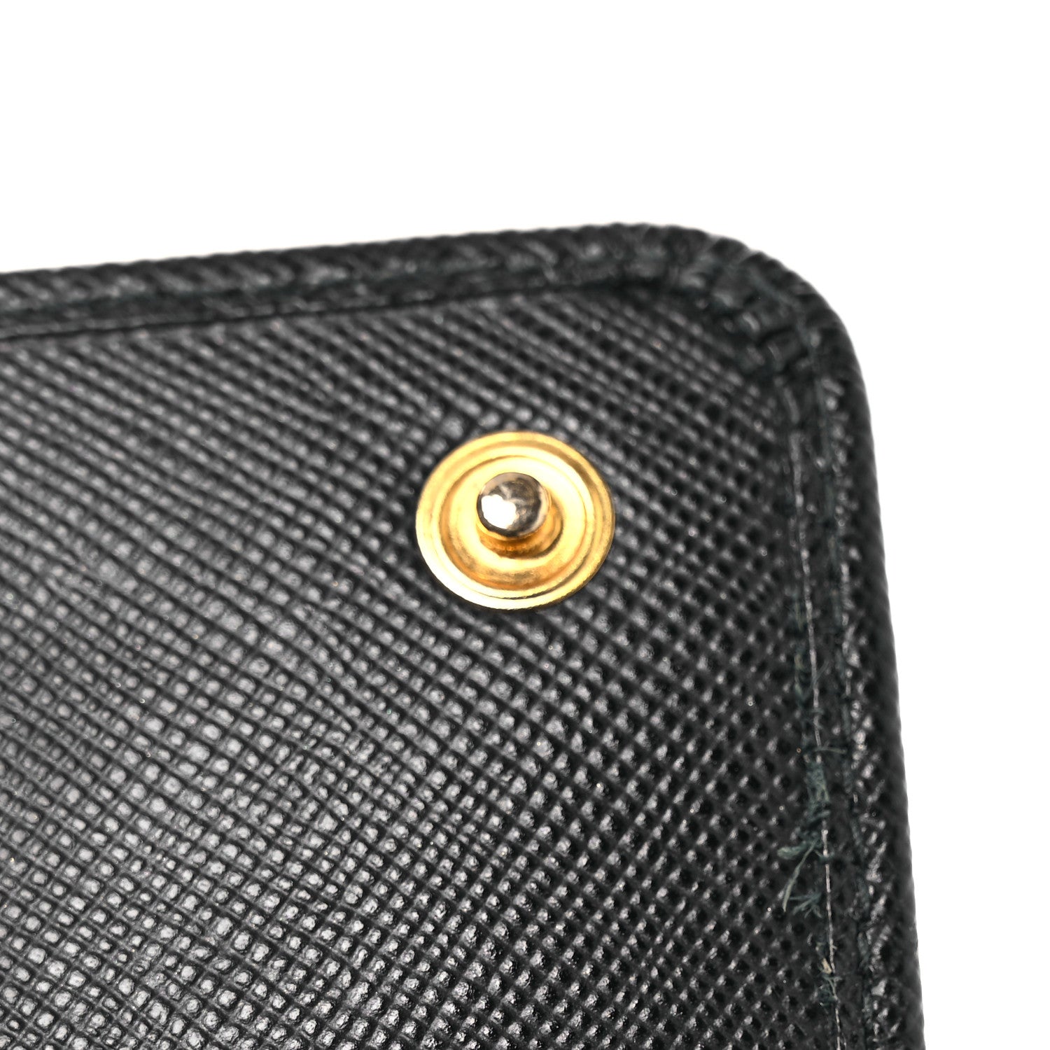 Prada Saffiano Metal Large Chain Wallet Black