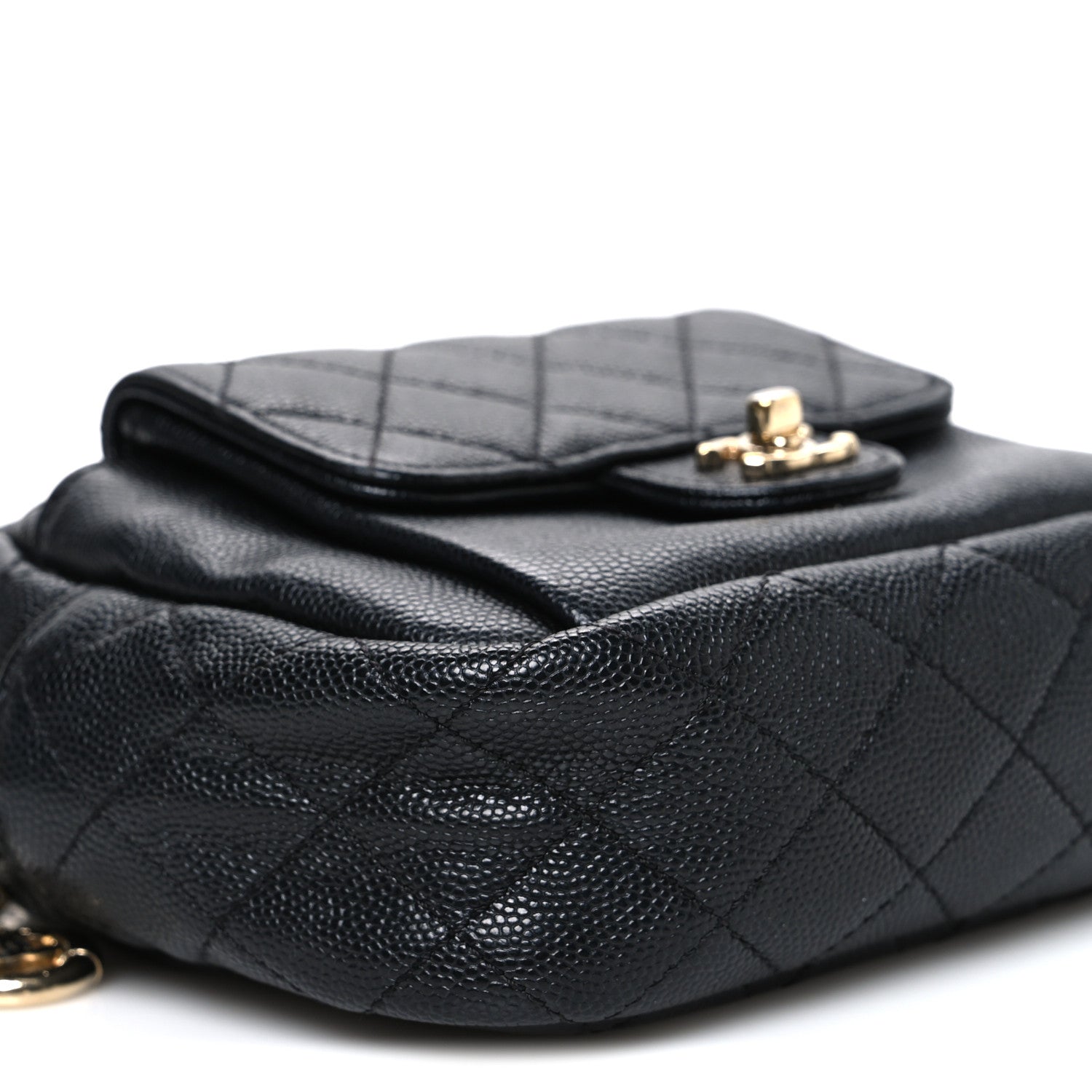 Chanel Caviar Quilted CC Day Camera Case Black