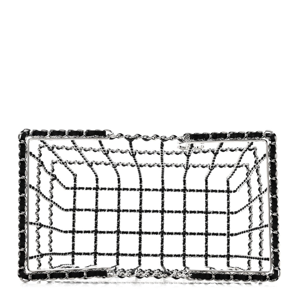 Chanel Brass Calfskin Medium Grocery By Chanel Shopping Basket Silver