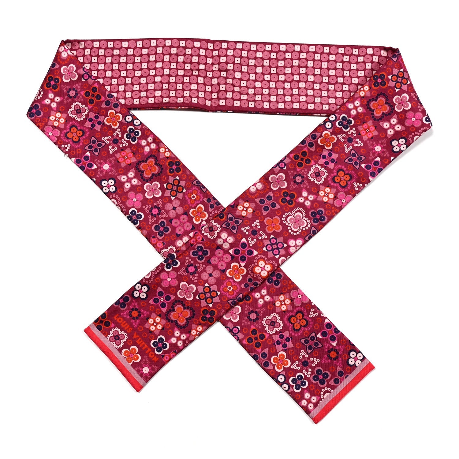 Louis Vuitton Silk Aiyana Bandeau Plum