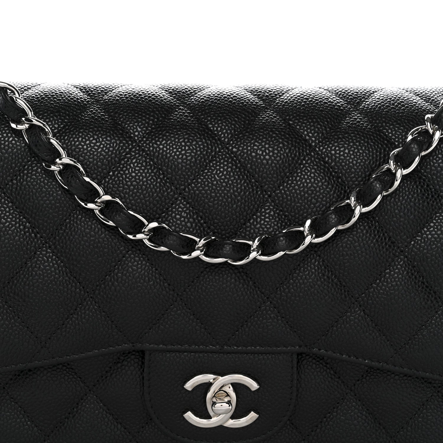 Chanel Caviar Quilted Jumbo Double Flap Black
