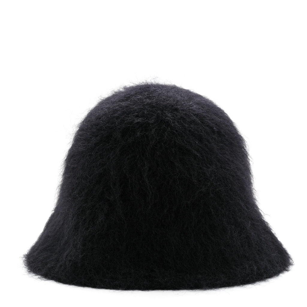 Louis Vuitton Mohair Wool LV Fluffy Hat Black