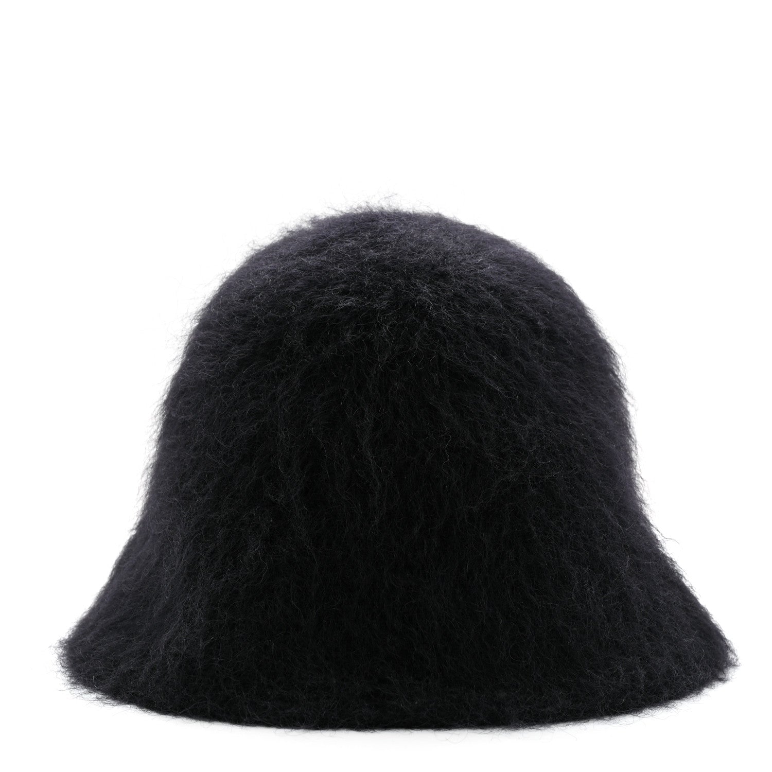 Louis Vuitton Mohair Wool LV Fluffy Hat Black