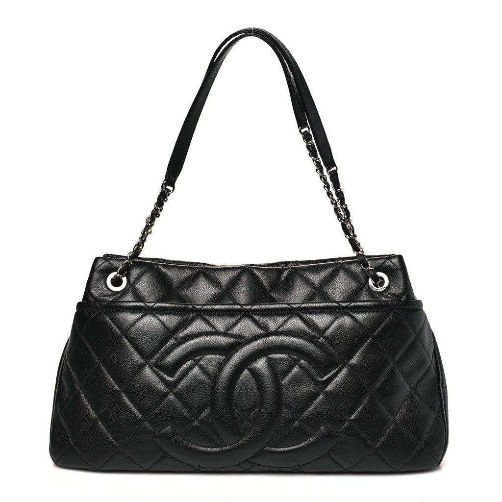 Chanel Caviar Quilted CC Timeless Soft Tote Black