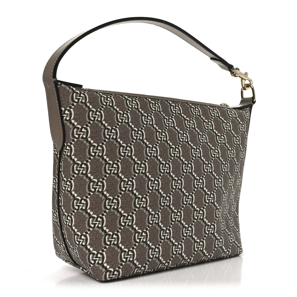 Gucci GG Shadow Monogram Super Mini Ophidia Shoulder Bag Taupe