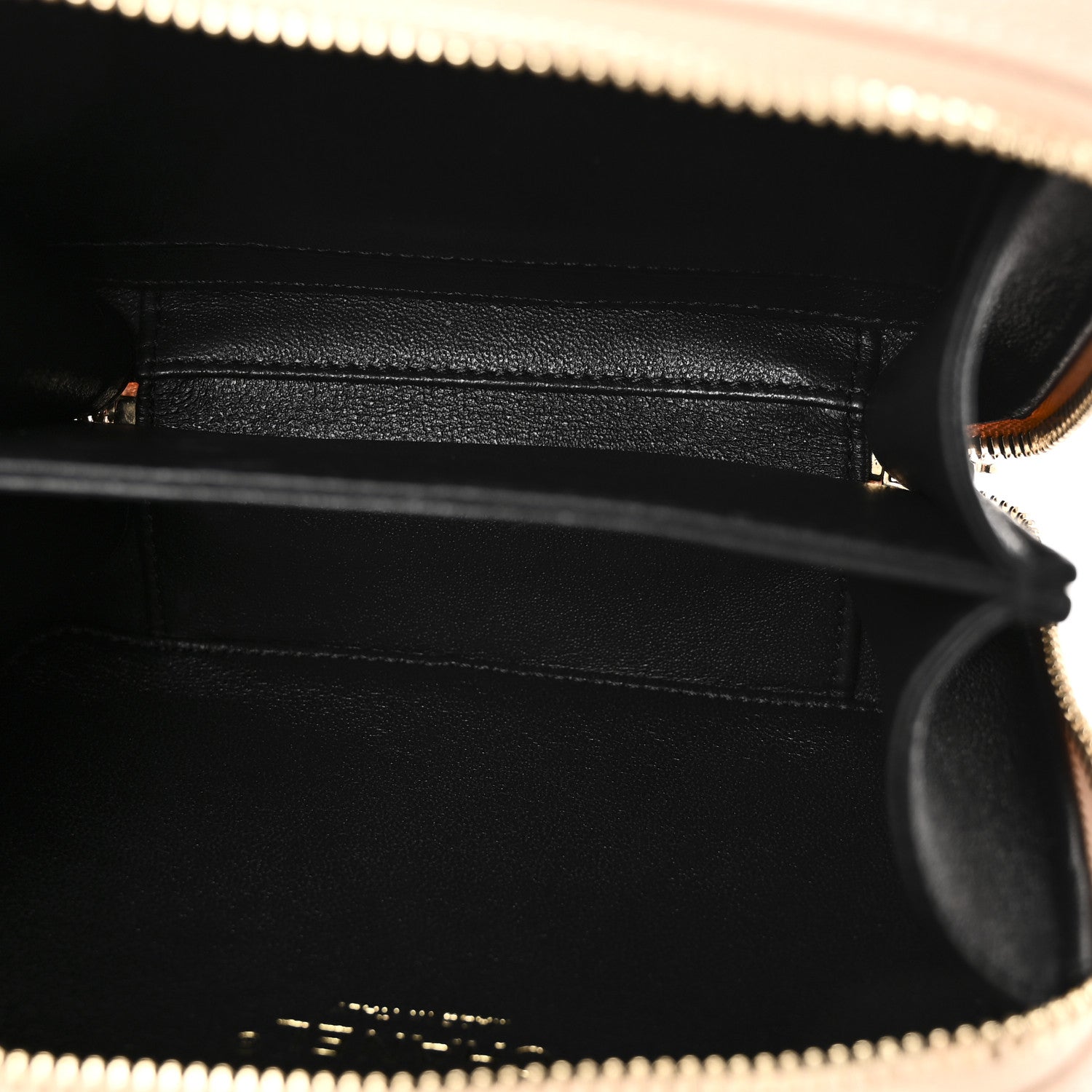 Chanel Caviar Quilted Small CC Filigree Vanity Case Beige Black