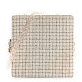 Chanel Tweed Resin Small Zipped Shopping Bag White Black