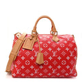 Louis Vuitton Calfskin Monogram Speedy P9 Bandouliere 40 Red
