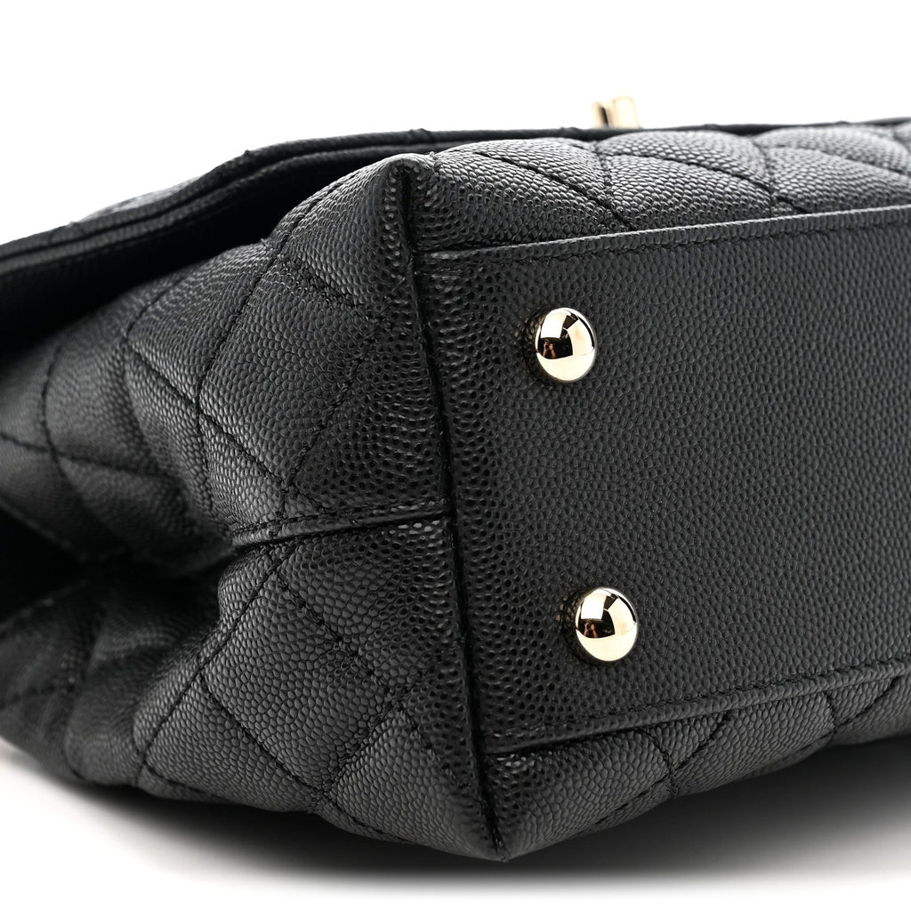 Chanel Caviar Quilted Mini Coco Handle Flap Black