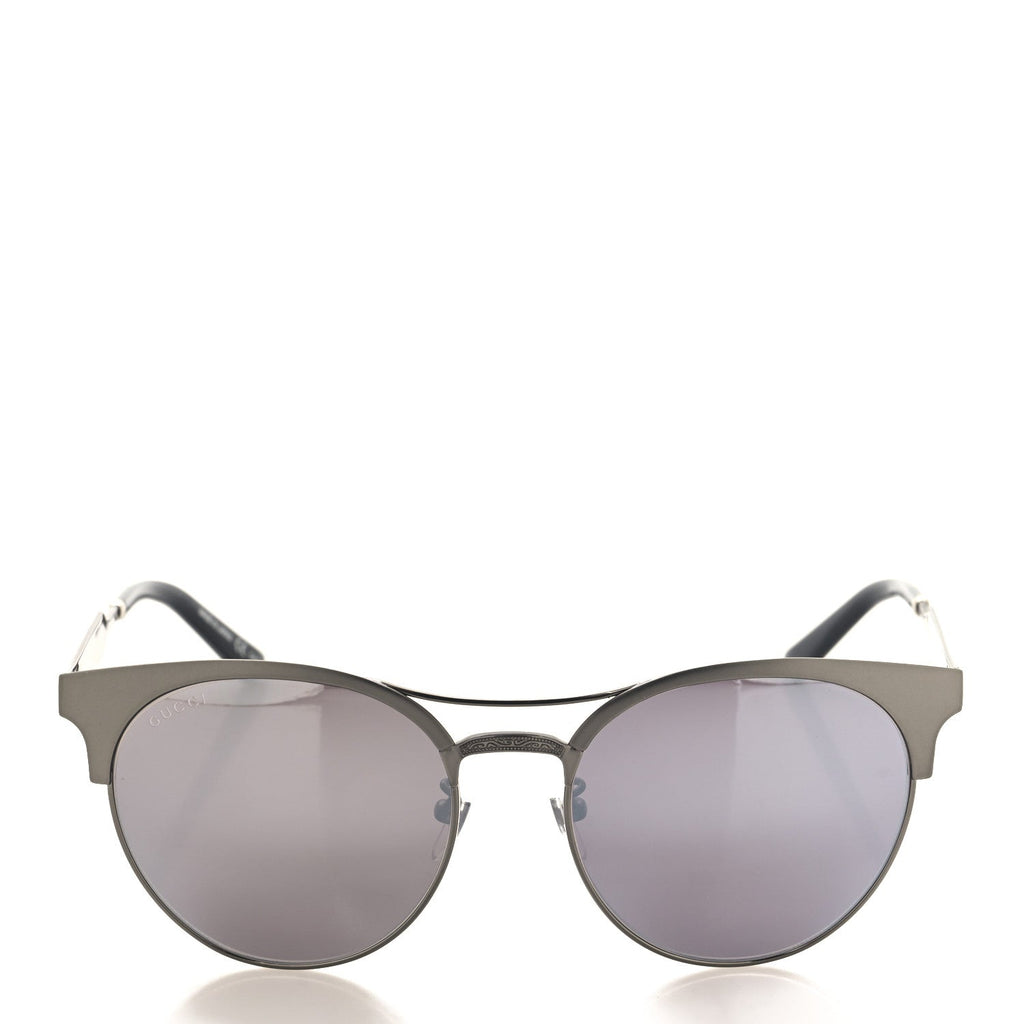 Gucci Metal Round GG0075SK Sunglasses Silver