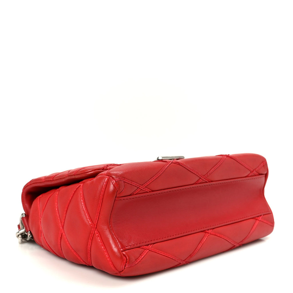 Louis Vuitton Lambskin Malletage GO-14 PM Red