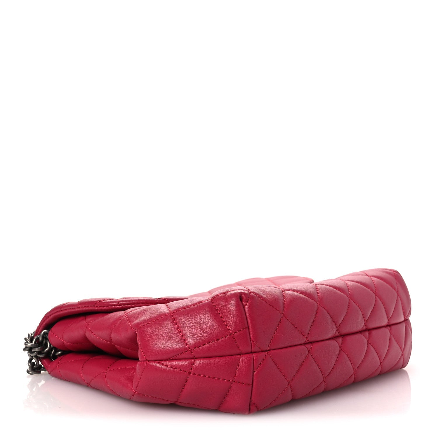 Chanel Lambskin Quilted Large Daily Supple Flap Dark Pink