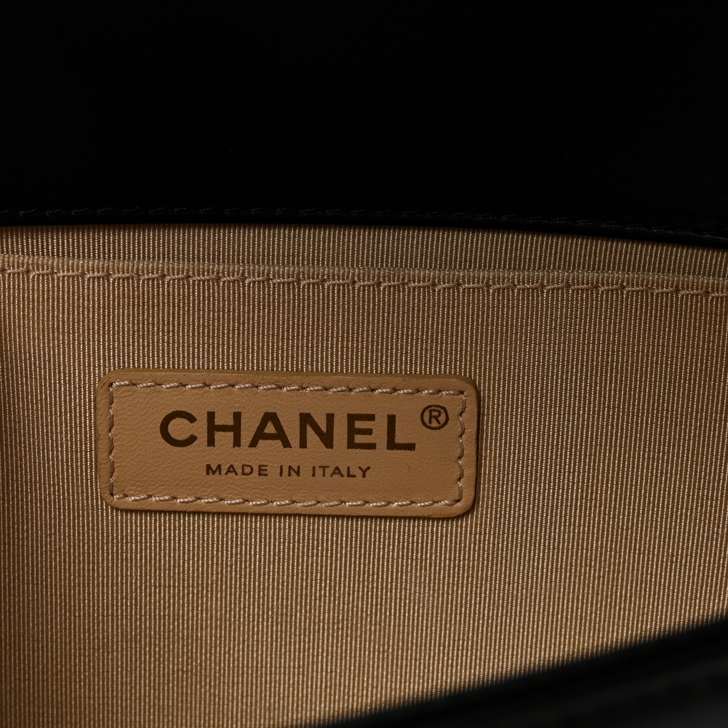 Chanel Lambskin Chain Quilted Medium Boy Flap Black