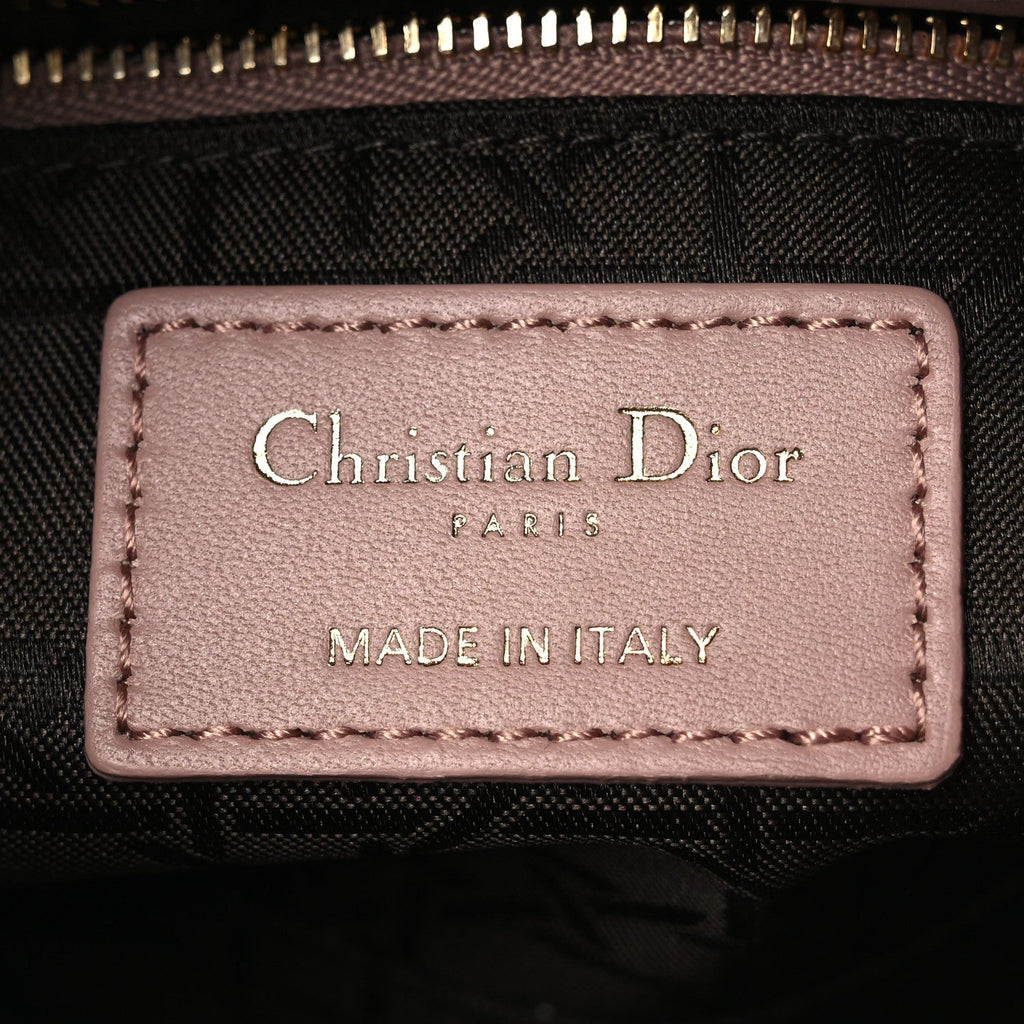 Christian Dior Lambskin Cannage Mini Lady Dior Blush