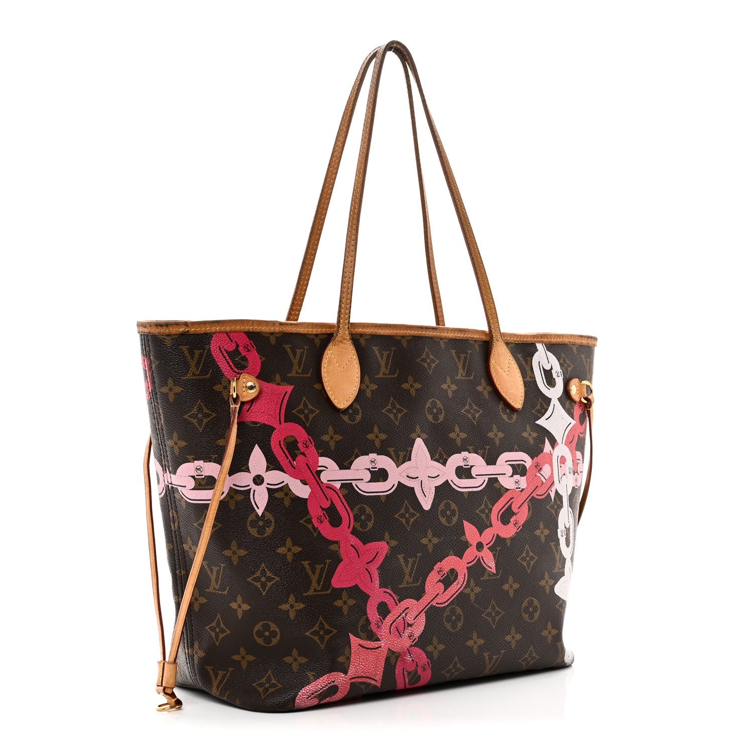 Louis Vuitton Monogram Bay Neverfull MM Rose Ballerine Poppy