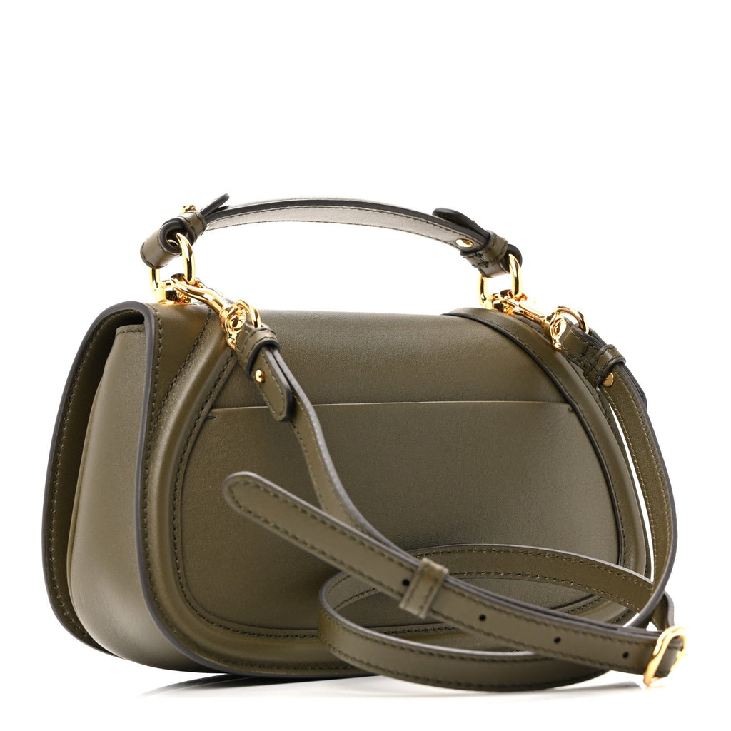 Gucci Roxy Calfskin Medium Blondie Top Handle Bag Forest Green
