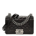 Chanel Patent Calfskin Quilted Small Boy Flap Black