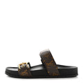 Louis Vuitton Monogram Bom Dia Mule Sandals 39 Black