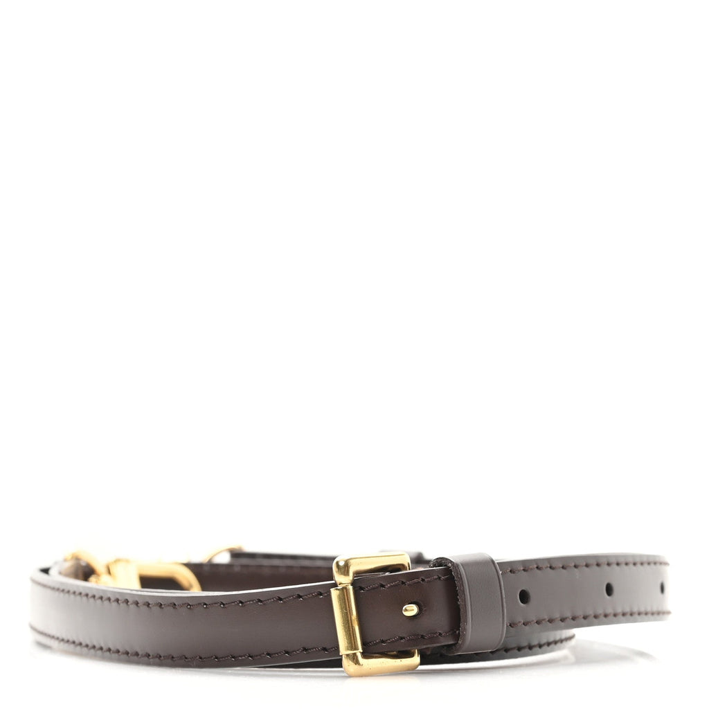 Louis Vuitton Calfskin 16mm Adjustable Shoulder Strap Brown