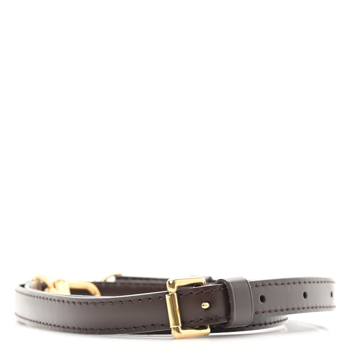 Louis Vuitton Calfskin 16mm Adjustable Shoulder Strap Brown