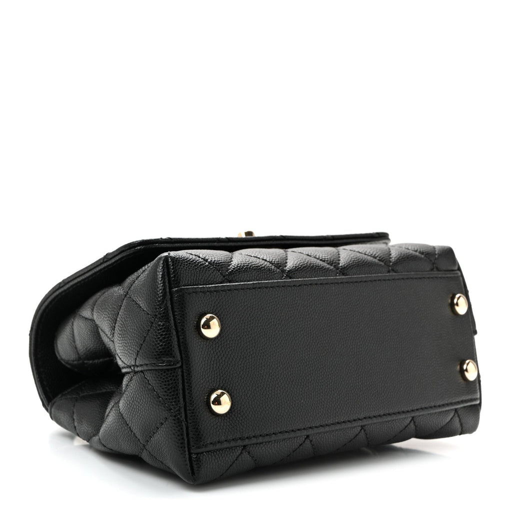 Chanel Caviar Quilted Extra Mini Coco Handle Flap Black