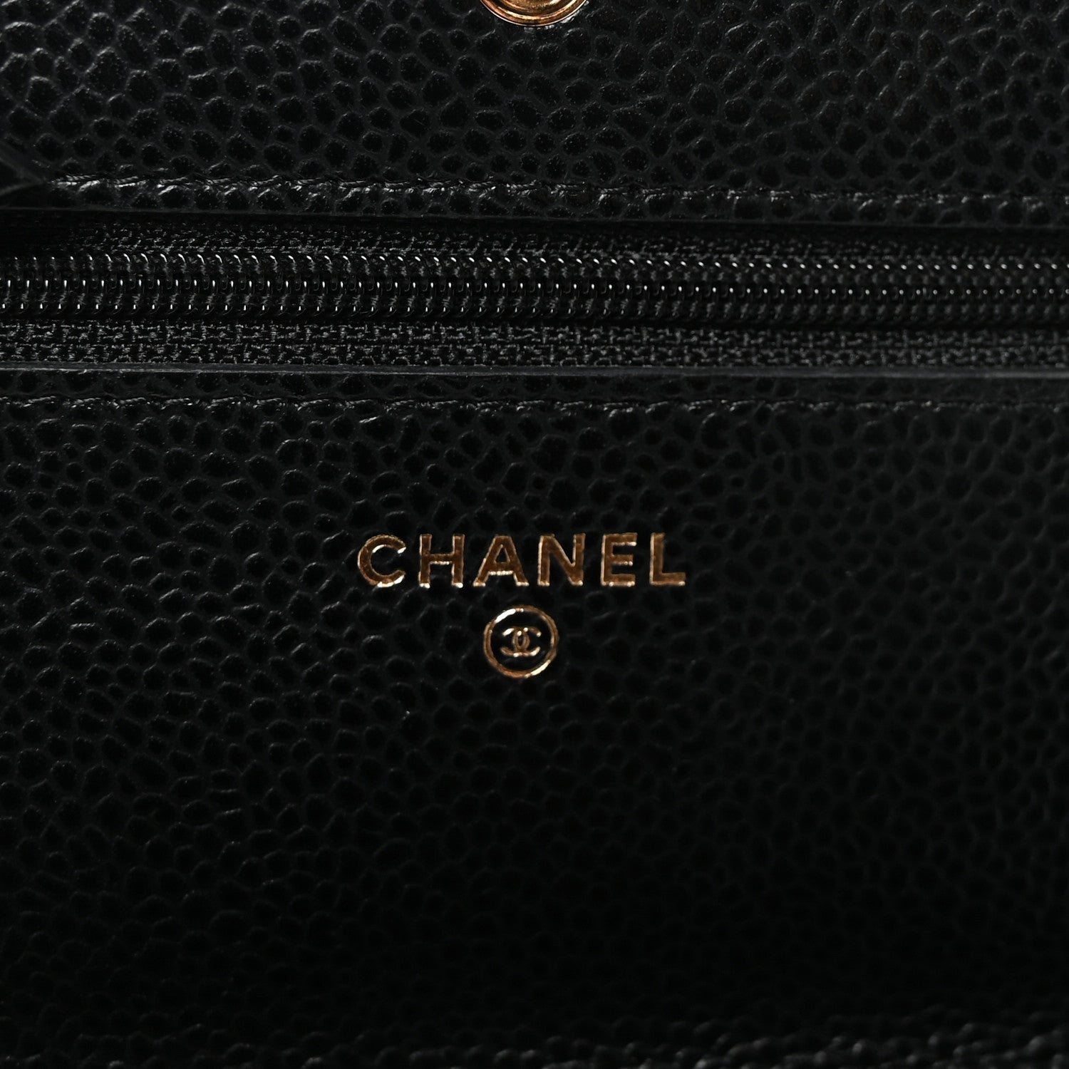 Chanel Caviar Quilted Wallet on Chain WOC Black