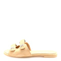Chanel Suede Kidskin Velcro Mules 38 Beige