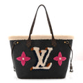 Louis Vuitton Calfskin Monogram Teddy Neverfull MM Black