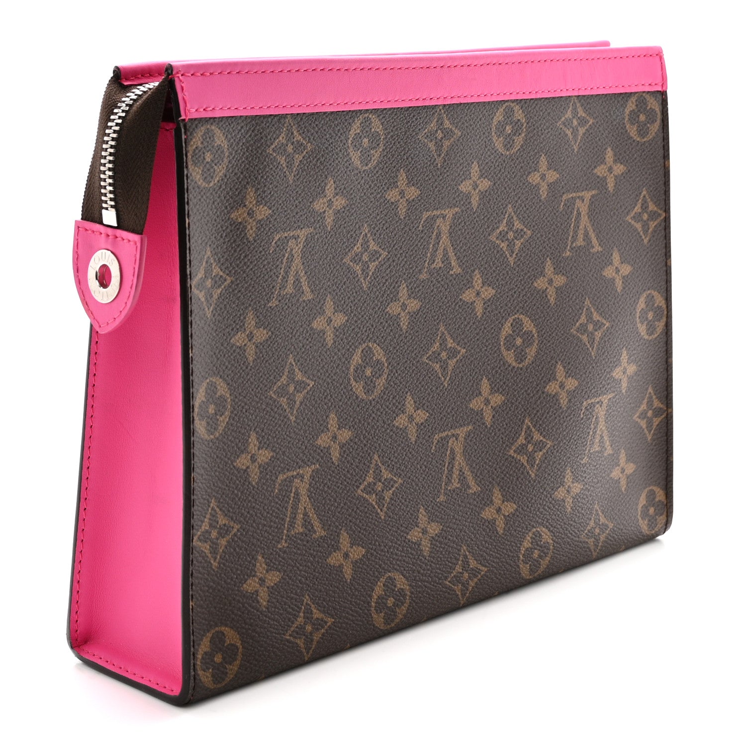 Louis Vuitton Monogram Macassar Pochette Voyage MM Fuchsia