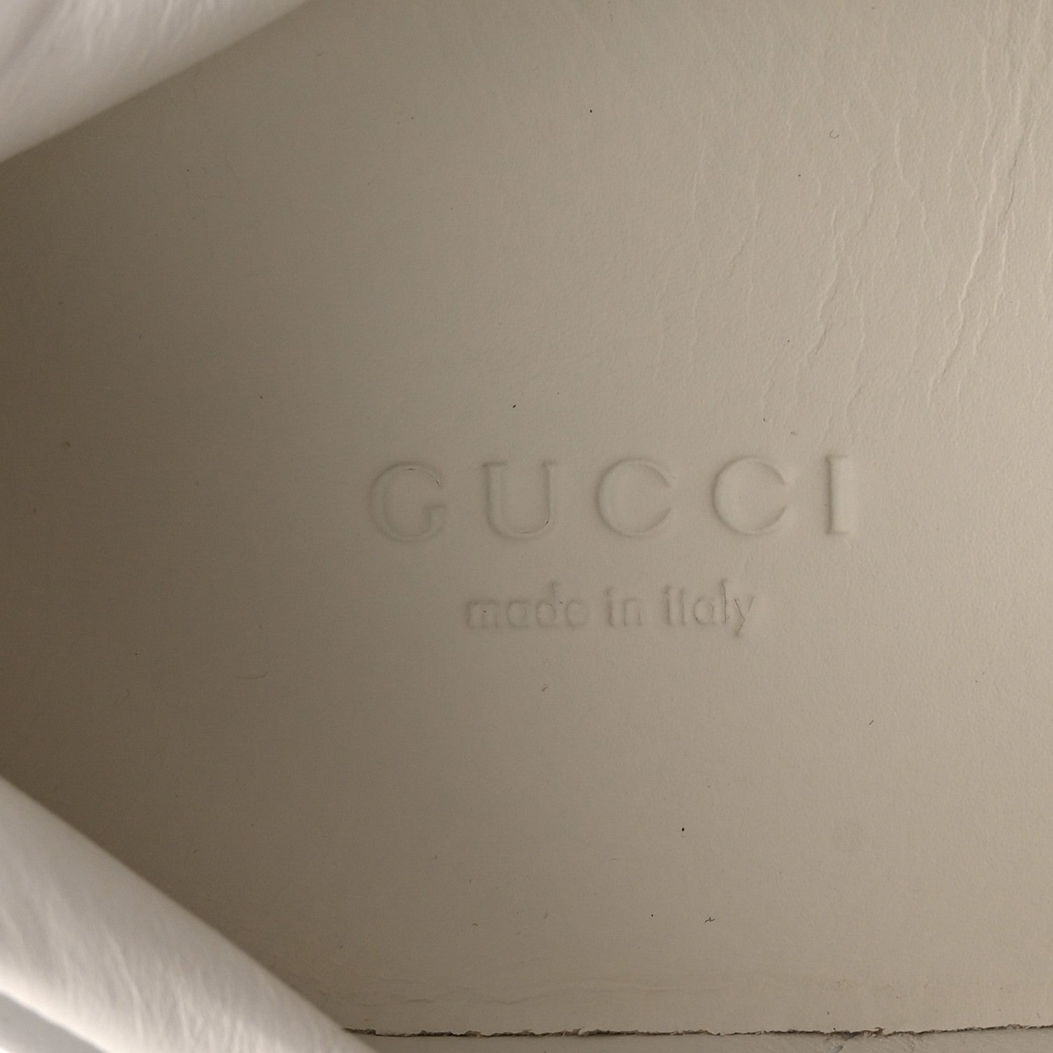 Gucci Calfskin Interlocking G Perforated Womens Ace Sneakers 37.5 White Grey Sky