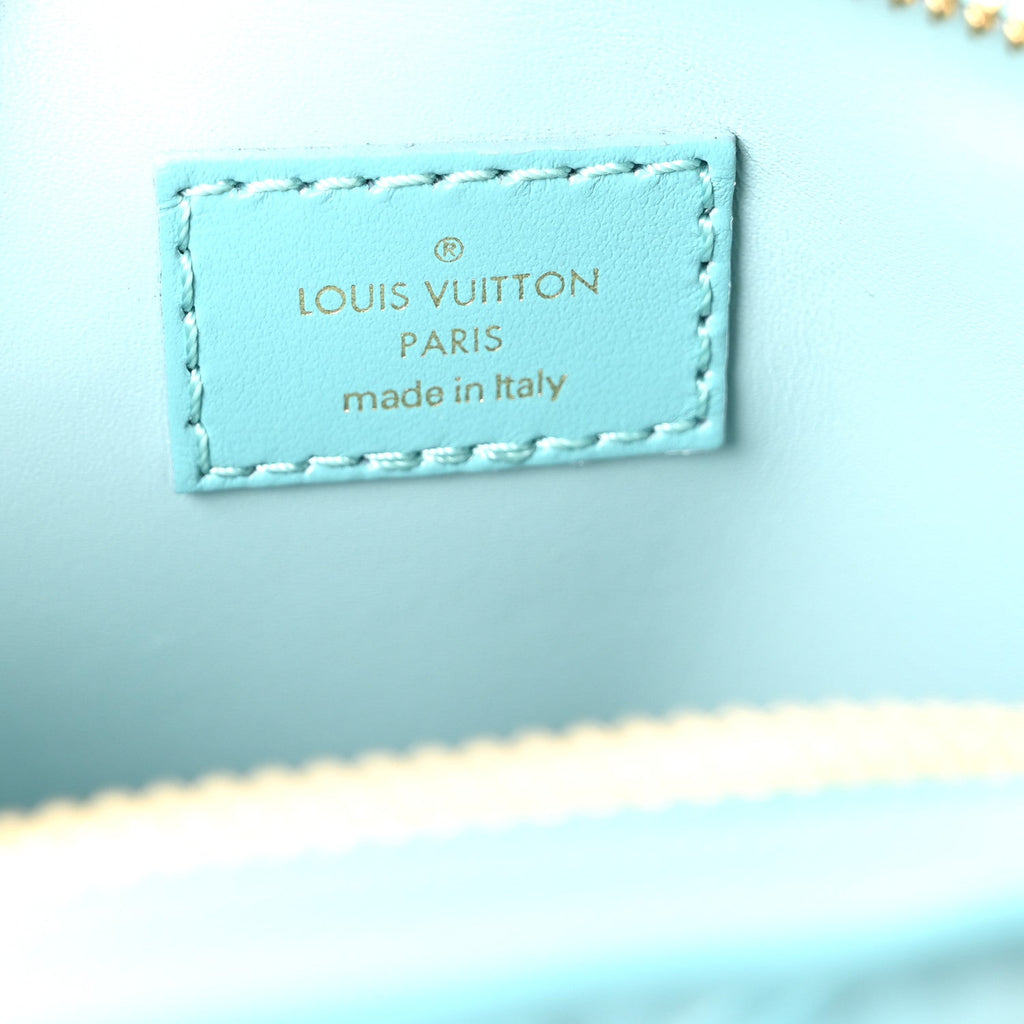 Louis Vuitton Lambskin Malletage Alma Nano Lagoon Blue