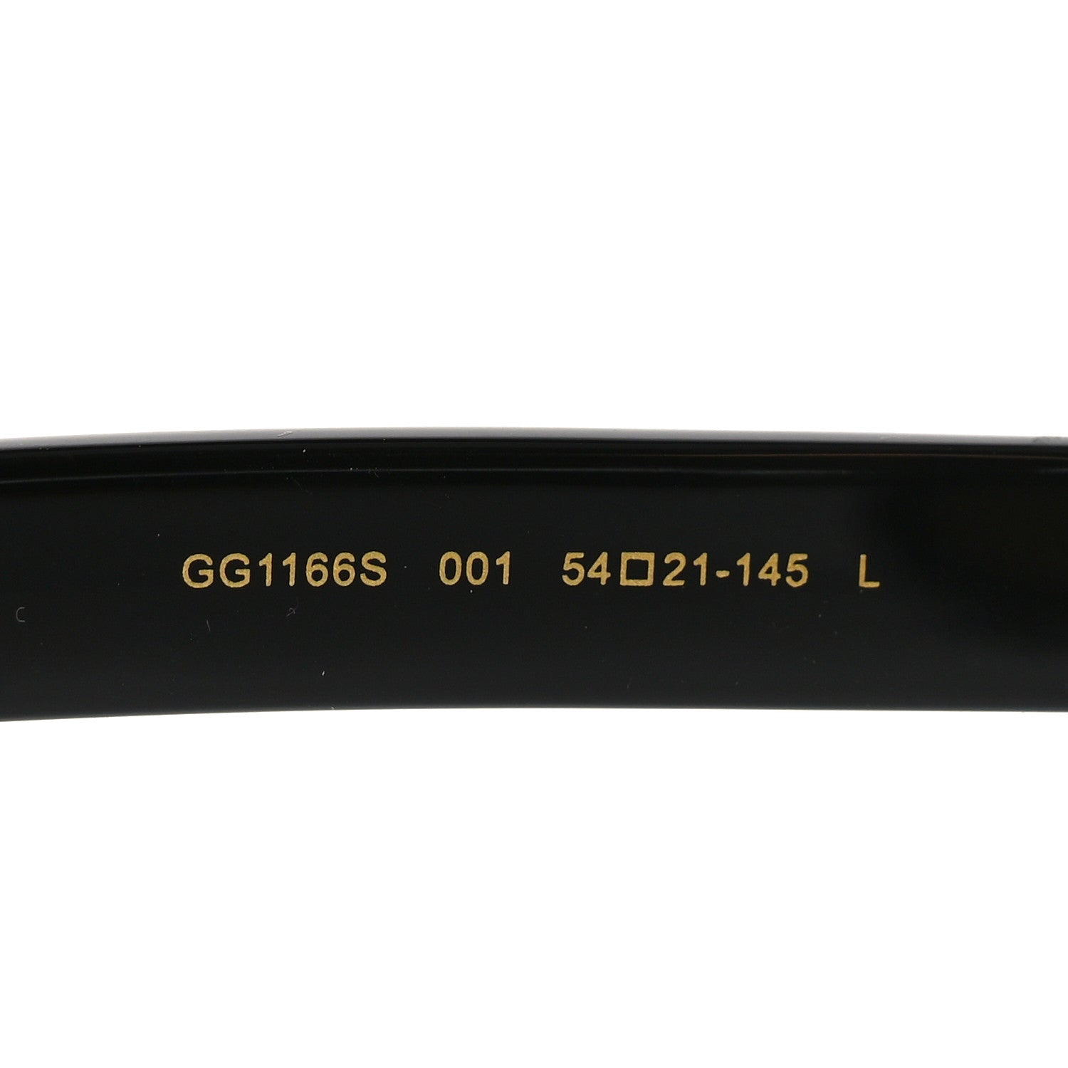 Gucci Acetate Rectangle Sunglasses GG1166S Black Beige