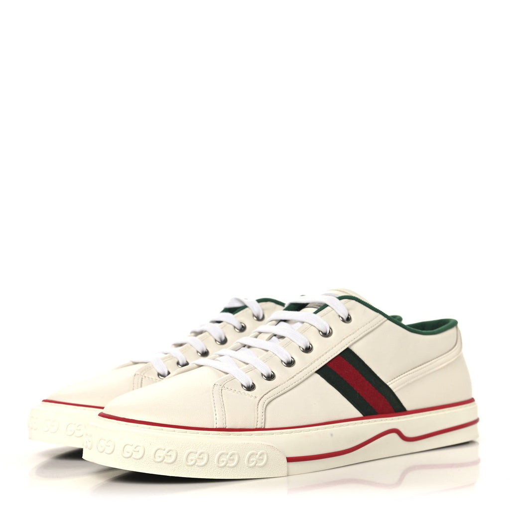 Gucci Jacquard Mini GG Monogram Web Mens 1977 Tennis Sneakers 12 White
