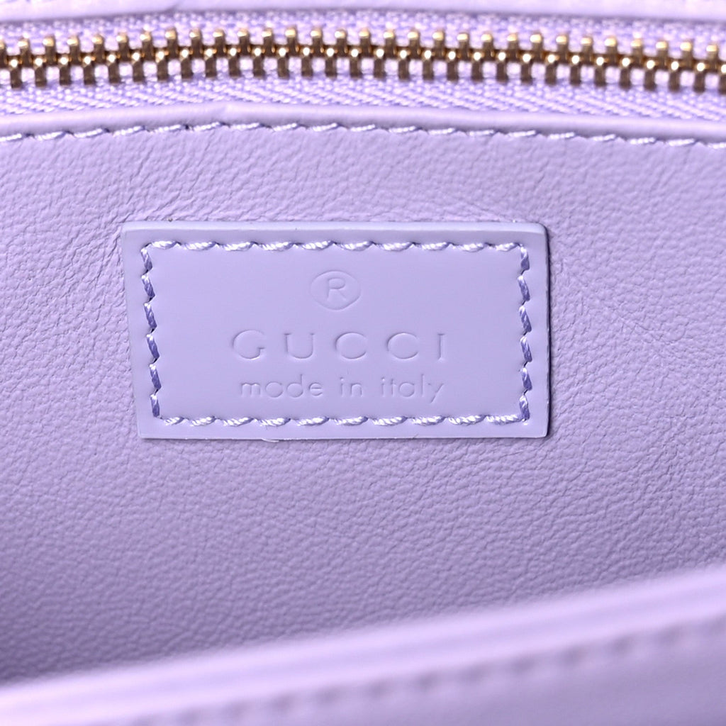 Gucci Patent Siena Small Shoulder Bag Lapis