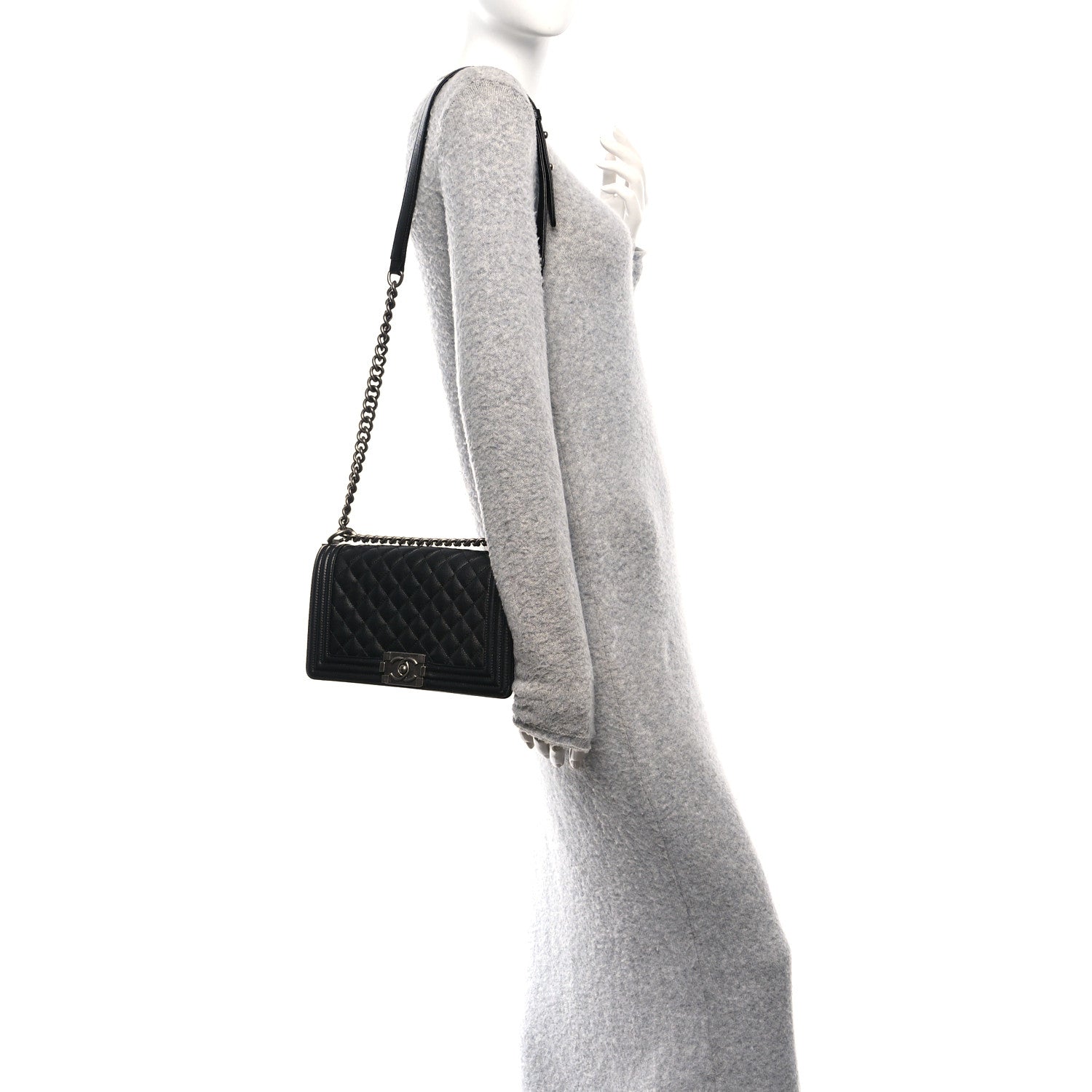 Chanel Caviar Quilted Medium Boy Flap Black