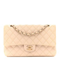 Chanel Caviar Quilted Medium Double Flap Light Beige