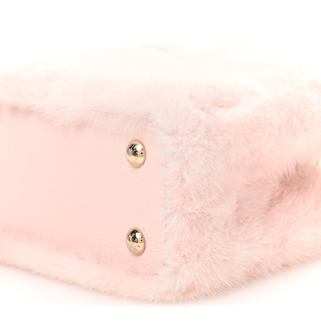 Louis Vuitton Mink Calfskin Goatskin Capucines Mini Rosewater Pink
