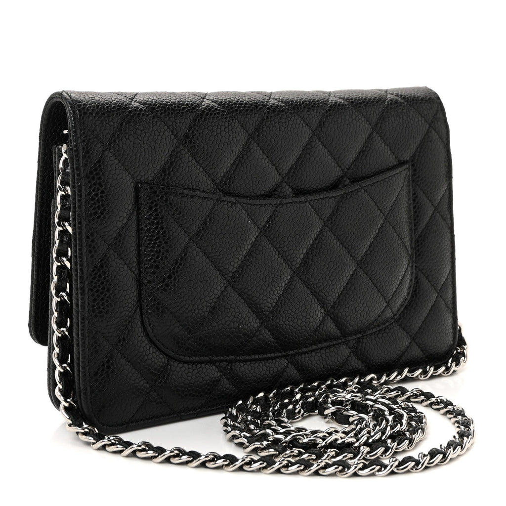 Chanel Caviar Quilted Wallet on Chain WOC Black