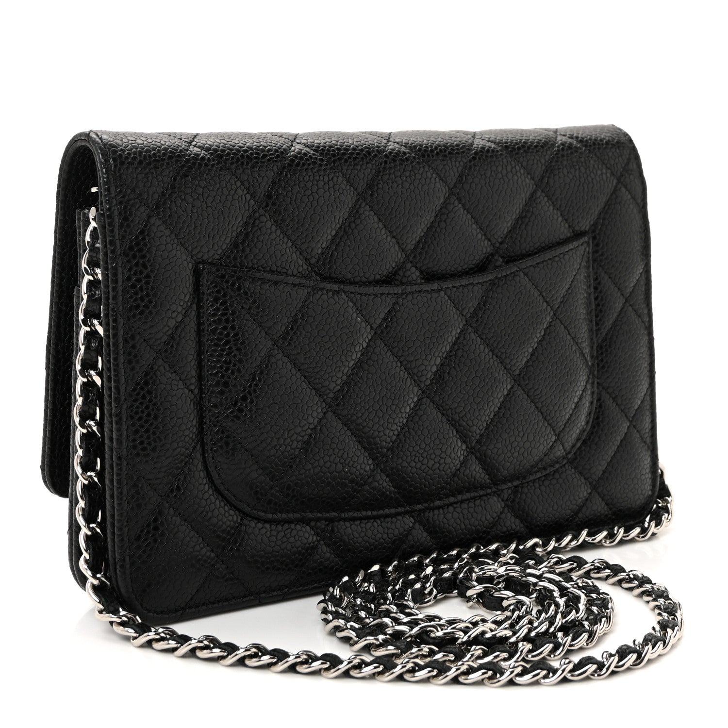 Chanel Caviar Quilted Wallet on Chain WOC Black