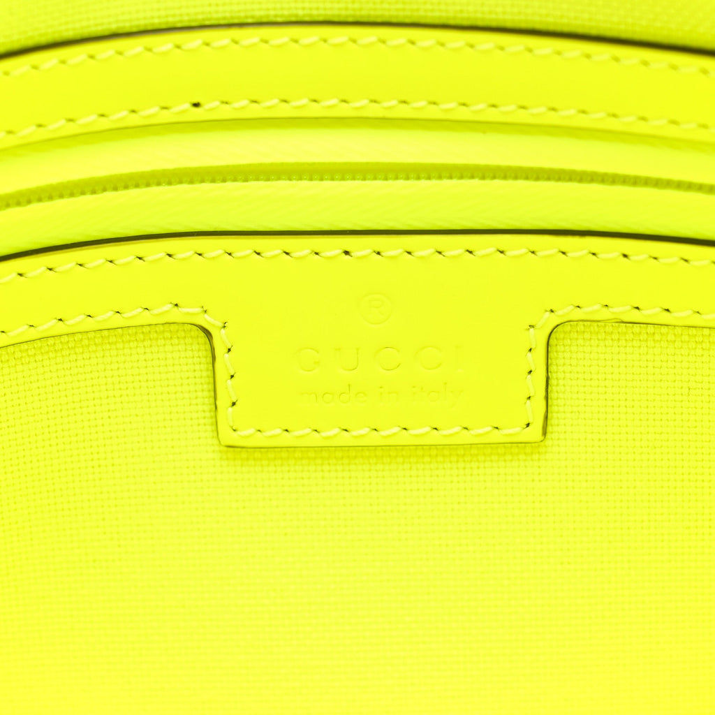 Gucci Rubber Effect Monogram GG Crossbody Bag Fluorescent Yellow
