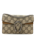 Gucci GG Supreme Monogram Super Mini Dionysus Shoulder Bag Taupe
