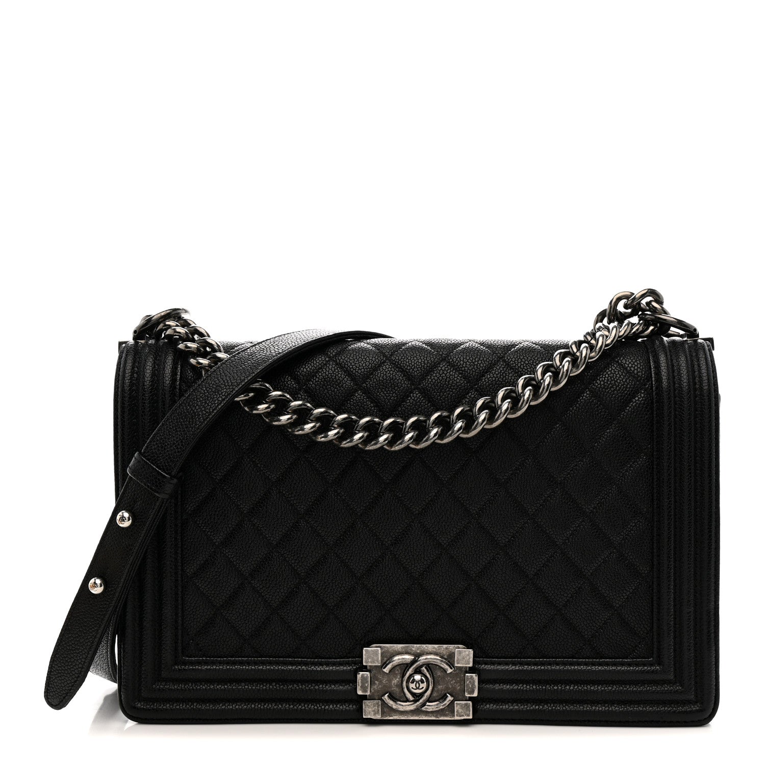 Chanel Caviar Quilted New Medium Boy Flap Black