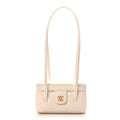 Chanel Shiny Caviar Preppy Coco Long Vanity With Strap White